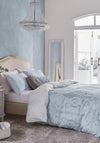 Laura Ashley Josette Printed Damask 200TC Duvet Set, Sea