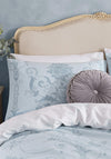 Laura Ashley Josette Printed Damask 200TC Duvet Set, Sea