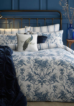 Laura Ashley Tuileries Duvet Cover Set, White & Blue