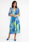 Laura Bernal Geo Print Maxi Wrap Dress, Purple Multi