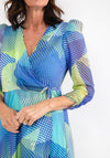 Laura Bernal Geo Print Maxi Wrap Dress, Purple Multi
