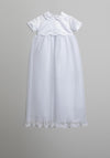 Laura D Design Celtic Pleated Tulle Long Christening Gown, White