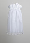 Laura D Design Celtic Pleated Tulle Long Christening Gown, White