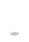 Lav’z Jewellery Cubic Zirconia Crescent Threaded Stud, Gold