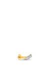 Lav’z Jewellery Cubic Zirconia Crescent Threaded Stud, Gold