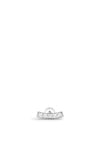 Lav’z Jewellery Cubic Zirconia Crescent Threaded Stud, Silver