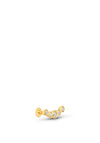 Lav’z Jewellery Cubic Zirconia Arc Threaded Stud, Gold