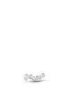Lav’z Jewellery Cubic Zirconia Arc Threaded Stud, Silver