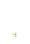 Lav’z Jewellery Cubic Zirconia Pave Lightning Threaded Stud, Gold