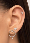 Lav’z Jewellery Cubic Zirconia Pave Lightning Threaded Stud, Silver