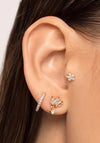Lav’z Jewellery Cubic Zirconia Star Threaded Stud, Gold