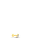 Lav’z Jewellery Cubic Zirconia Threaded Stud, Gold