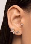 Lav’z Jewellery Cubic Zirconia Threaded Stud, Gold