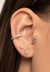 Lav’z Jewellery Cubic Zirconia Threaded Stud, Silver