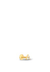 Lav’z Jewellery Cubic Zirconia Trinity Threaded Stud, Gold