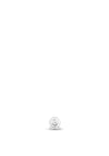 Lav’z Jewellery Cubic Zirconia Trinity Threaded Stud, Silver