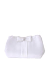 Linzi Jay Diamante Bow Communion Bag, White