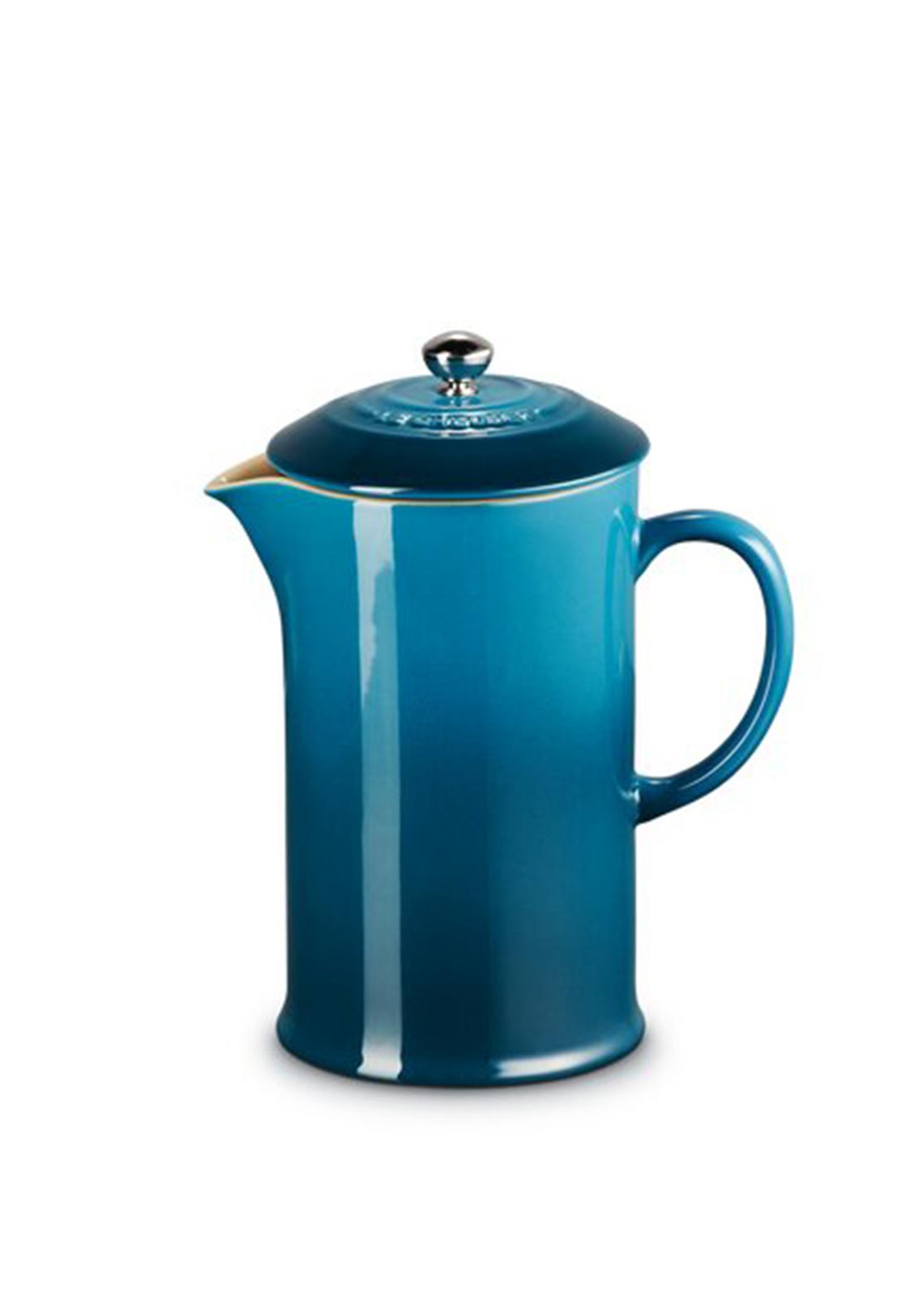Le Creuset Stoneware French Press Cafetiere, Deep Teal