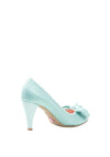 Le Babe Bow Textured Court Shoes, Light Green