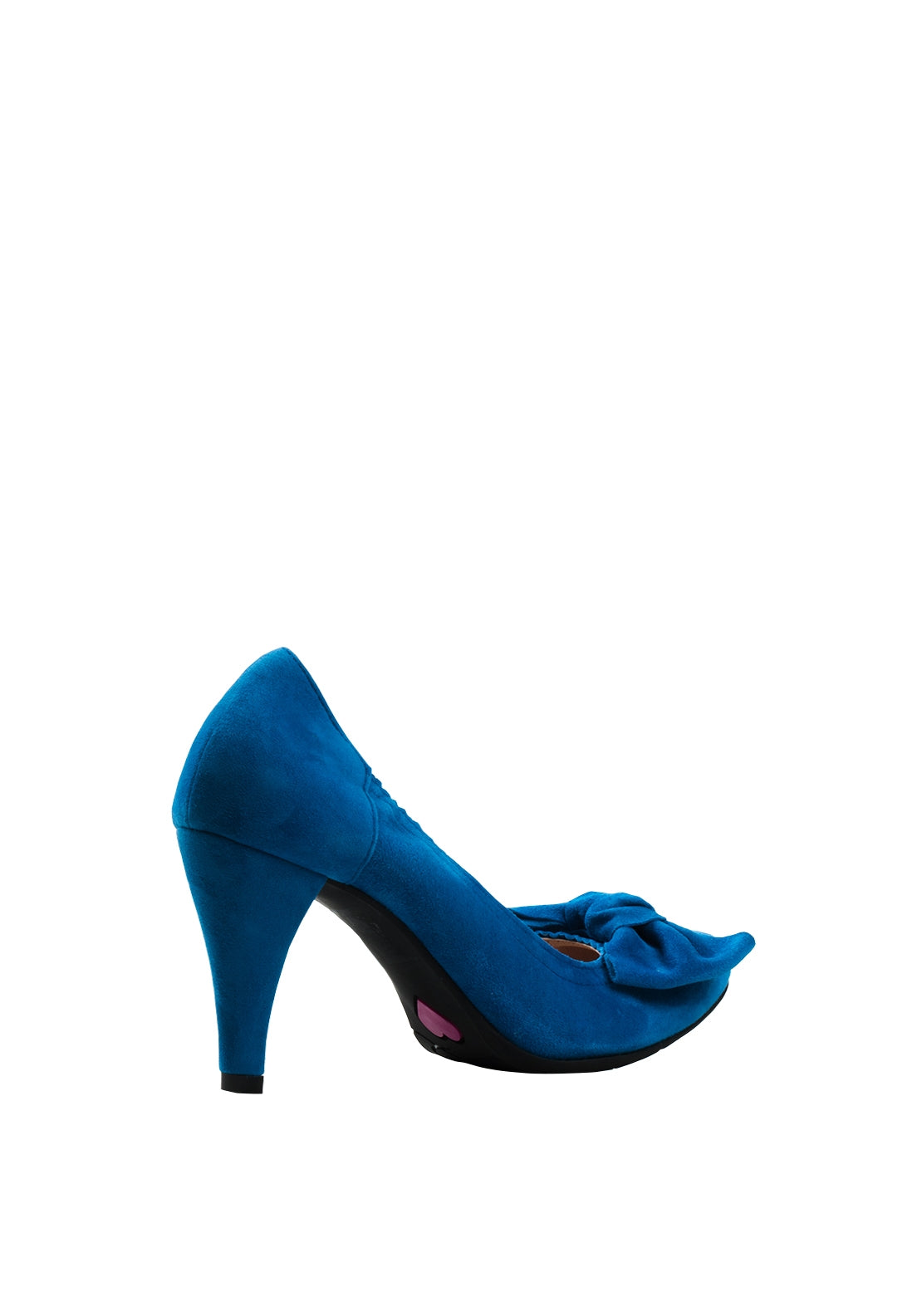 Le Babe Suede Bow Court Shoes, Blue