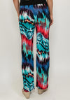 Seventy1 Tie Dye Casual Trousers, Teal Multi