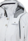 Barbara Lebek Striped Rain Jacket, White & Blue