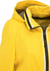 Barbara Lebek Striped Trim Rain Jacket, Yellow