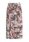 Barbara Lebek Leaf Print Jersey Maxi Skirt, Pink Multi