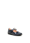 Lelli Kelly Patent Heart Velcro Strap Shoes, Navy