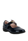 Lelli Kelly Leather Patent Interchangeable Strap School Shoes, Navy