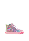 Lelli Kelly Girls Rainbow Gem High Top Trainers, Pink Multi