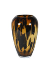 Coach House Leopard Vase, Black Multi
