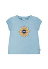 Levi’s Baby Girl Floral Graphic Short Sleeve Tee, Porcelain Blue
