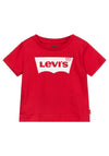 Levis Baby Boy Batwing Logo T-Shirt, Super Red