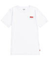 Levis Boys Embroidered Logo Cotton T-Shirt, White