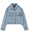 Levis Girls Cropped Embroidered Denim Jacket, Warm As Toast