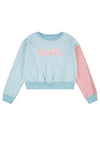 Levi’s Girls Meet and Greet Colourblock Crewneck, Pastel Blue