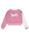 Levi’s Girls Meet and Greet Colourblock Crewneck, Wild Rose