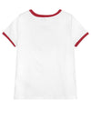 Levis Girls Large Logo T-Shirt, White Red