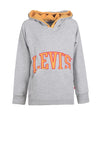 Levis Boys Red and Mustard Logo Hoodie, Grey