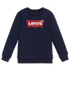 Levis Boys Logo Crew Neck Jumper, Navy Red