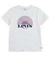 Levis Girls Logo Print T-Shirt, White Purple
