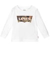 Levis Baby Long Sleeve Camouflage Logo Top, White
