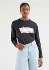 Levis® Womens Standard Graphic Fleece Sweatshirt, Caviar Black 0005