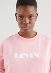 Levis® Womens Standard Graphic Fleece Sweatshirt, Peony Red 0009