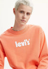 Levis® Womens Standard Graphic Fleece Sweatshirt, Orange 0075