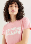 Levis® Womens Perfect Graphic Logo Tee, Peony Red 1450