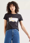Levis® Womens Moon Graphic The Perfect Tee, Caviar Black 1252