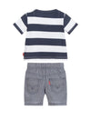 Levis Baby Boys Stripe T-shirt and Shorts Set, Navy