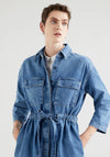 Levis® Womens Ainsley Utility Denim Dress, Freaky Friday - Medium Indigo 0002